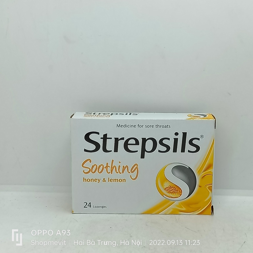 Viên kẹo ngậm ho Strepsils hộp 24 viên