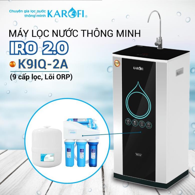 Máy lọc nước RO KAROFI iRO 2.0 K9IQ-2A (9 cấp lọc - Lõi ORP)