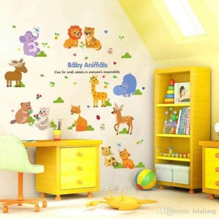 Decal vườn thú baby animals