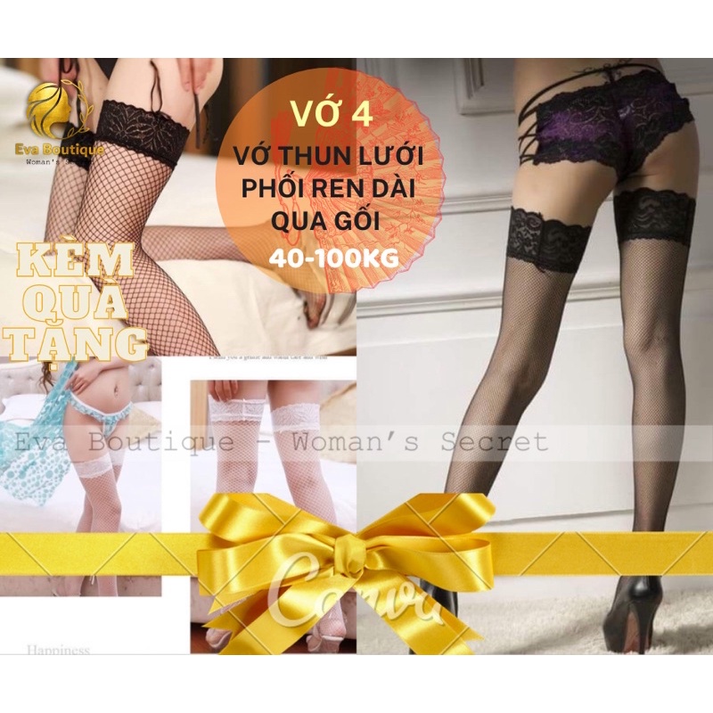 _VỚ 4_Vớ lưới phối ren dài qua gối [evaboutique9x]