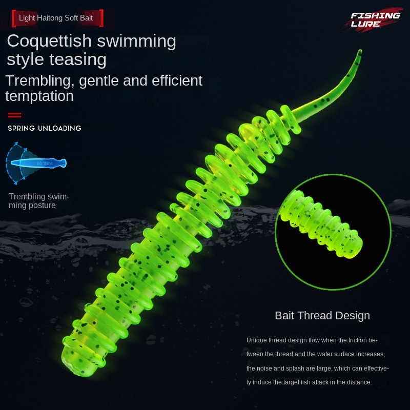 Bộ 10 Mồi Câu Cá Bằng Nhựa Mềm 6cm 1.3g Giống Thật Hình Xoắn Ốc Có Mùi Dầu Tôm