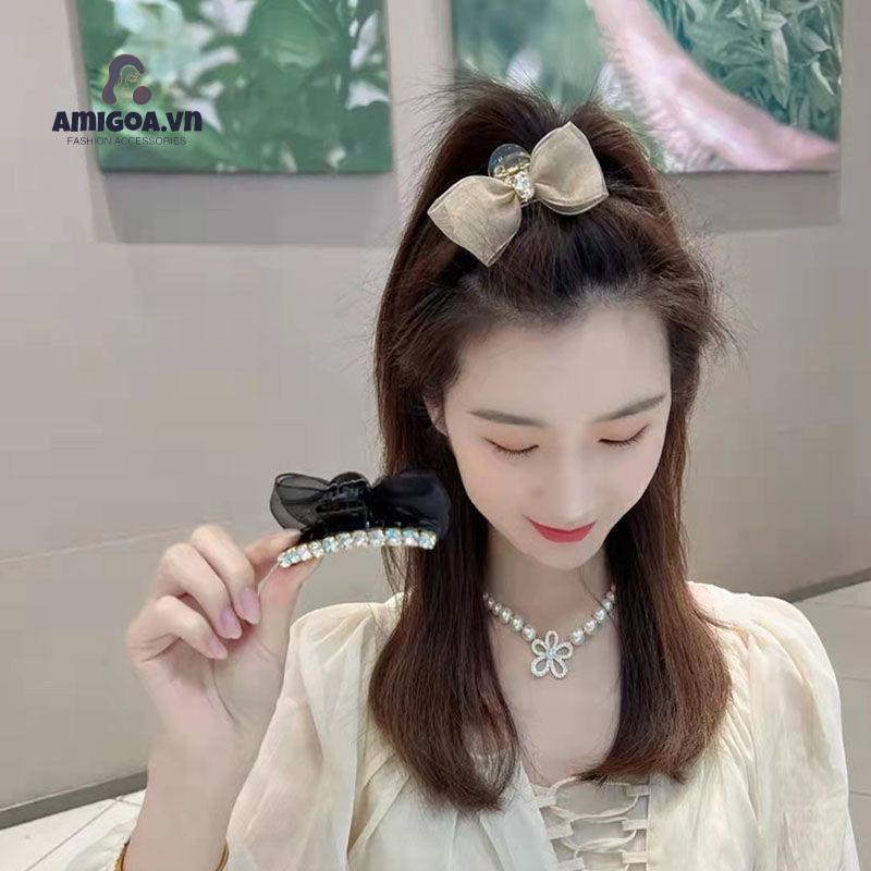 ✨✨Kẹp Tóc Nơ Hai Mặt Cố Định Tóc Dành Cho Trẻ Em