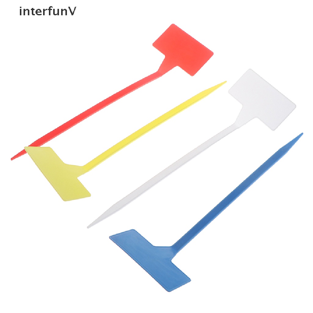 Set 5 Thẻ Nhựa 30cm Ghi Tên Cây Trồng Hình Chữ T Tiện Dụng