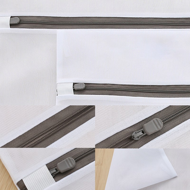 High-end Elegant Gray Zipper Laundry Bag Thickening Bra Bag Home Garden Home Storage Organization