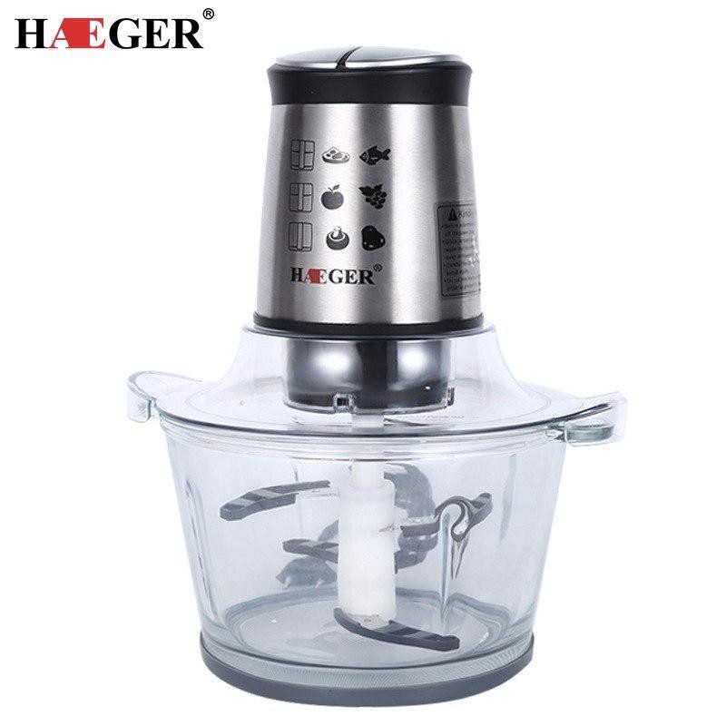 Máy xay sinh tố, xay thịt HAEGER 7004A - 2 lưỡi dao kép - cối thủy tinh chịu nhiệt cao cấp [ BẢO HÀNH 1 NĂM ]