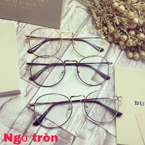 Mắt kính ngố tròn thời trang cao cấp kính teen kính có tròng kính ngố kính mắt mèo AH127 | BigBuy360 - bigbuy360.vn