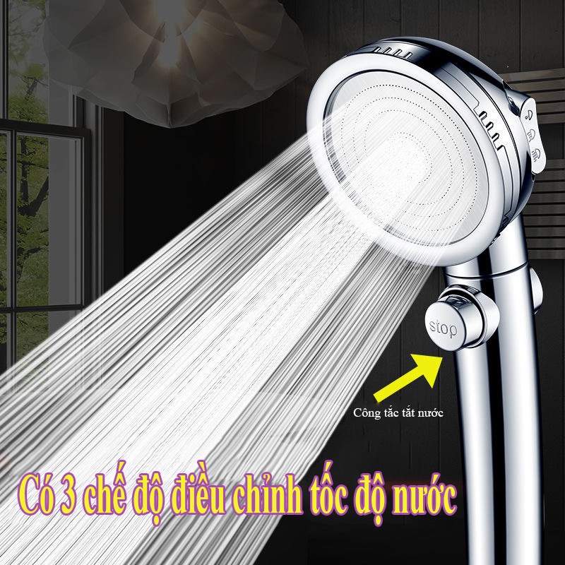 Vòi Sen Tăng Áp Công Nghệ Mới 3 chế Độ Nước Tăng Áp Siêu Mạnh