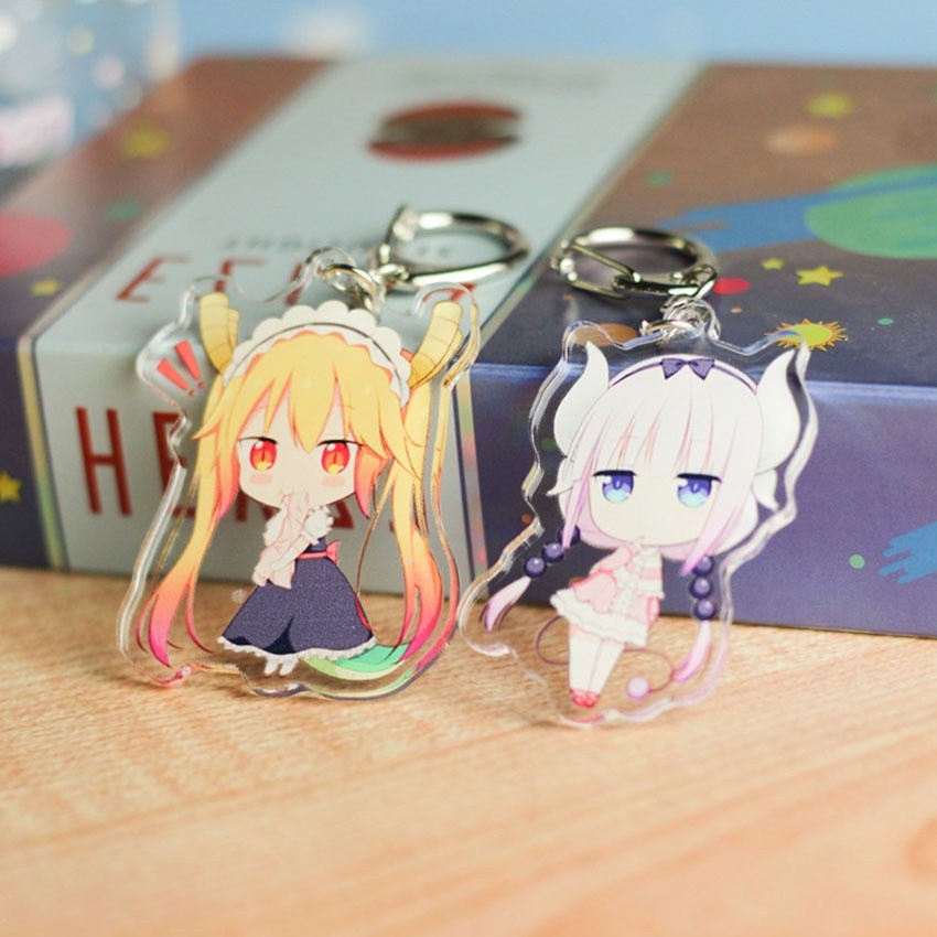 Móc Khóa Hình Anime Kobayashi-san Chi No Maid Dragon Chất Liệu Acrylic