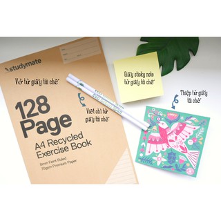 Vở từ giấy tái chế Studymate A4 (128 trang)
