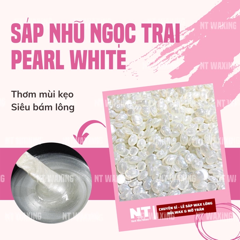 Sáp wax TRONG NGỌC TRAI wax lông, sáp wax nóng hạt đậu dòng sáp nhập khẩu cao cấp wax lông nách, tay, chân, bikini