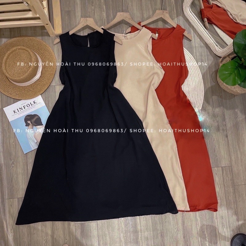 Váy suông dài dáng rộng vintage siêu hot