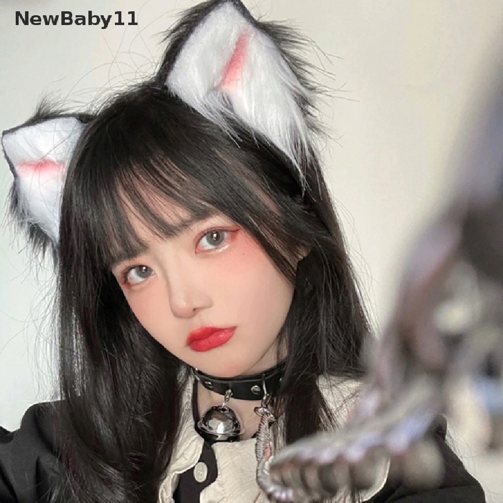 Băng Đô Cài Tóc Hình Tai Mèo Bằng Lông Cáo Dễ Thương