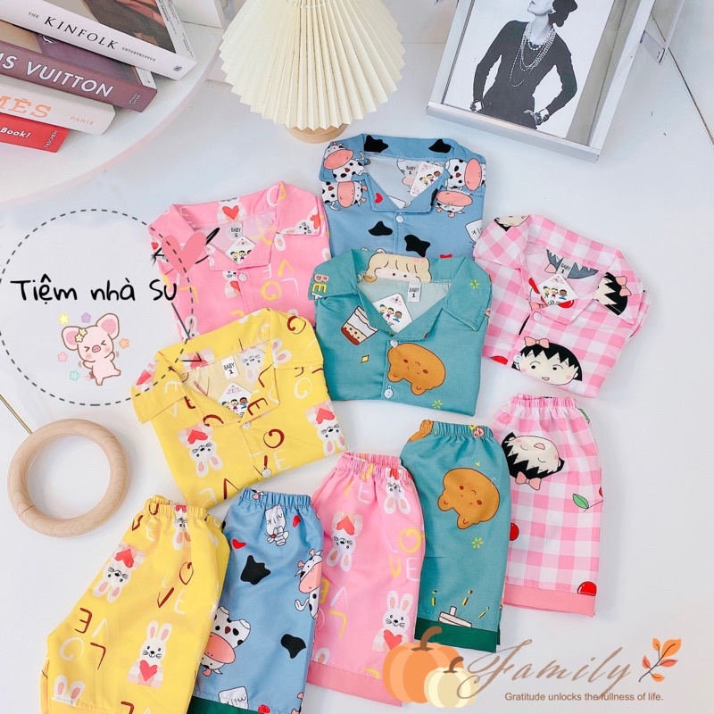 Đồ bộ cho bé - Bộ Pijama cho bé trai bé gái chất liệu kate hình ảnh siêu đáng yêu ❤️ (08-20kg)