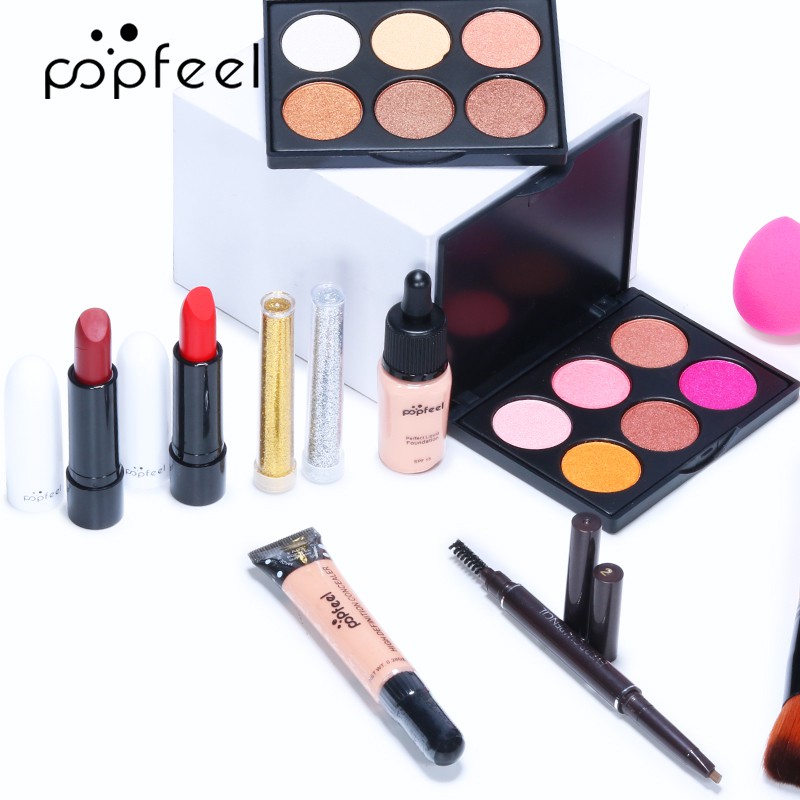 (Hàng Mới Về) Bộ 15 Mỹ Phẩm Trang Điểm Tự Nhiên Popfeel | BigBuy360 - bigbuy360.vn