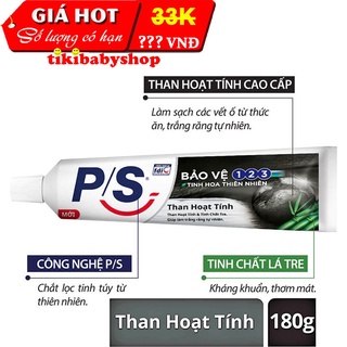 Kem đánh răng p/s bảo vệ 123 than hoạt tính - 180g