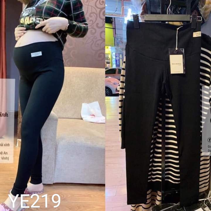 Quần Legging Bầu Loại 1,chất umi hàn K bai Ko xù ko dão đẹp hơn chất cotton nhiều,quần bầu có chun chỉnh,freesize QB207