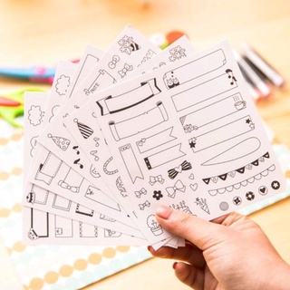 Set 6 tấm sticker Polaroid Decor trang trí sổ, scrapbook