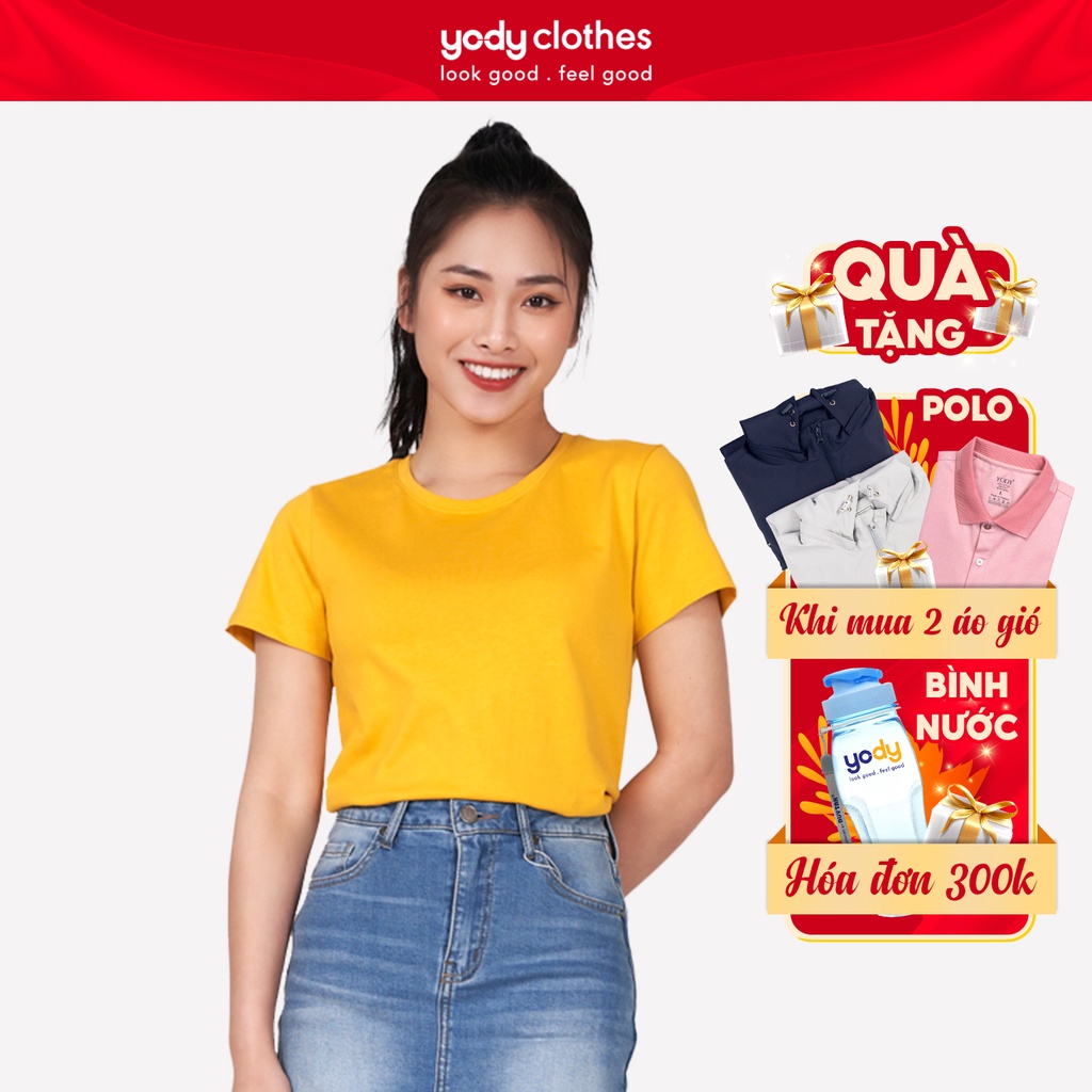Áo thun nữ YODY in logo trơn, nhiều màu, phong cách thể thao năng động TSN5302