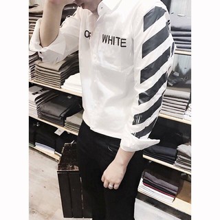 FREESHIP_Áo Sơ Mi Lụa Nam OFF WHITE Tay Vấy Bẩn (3