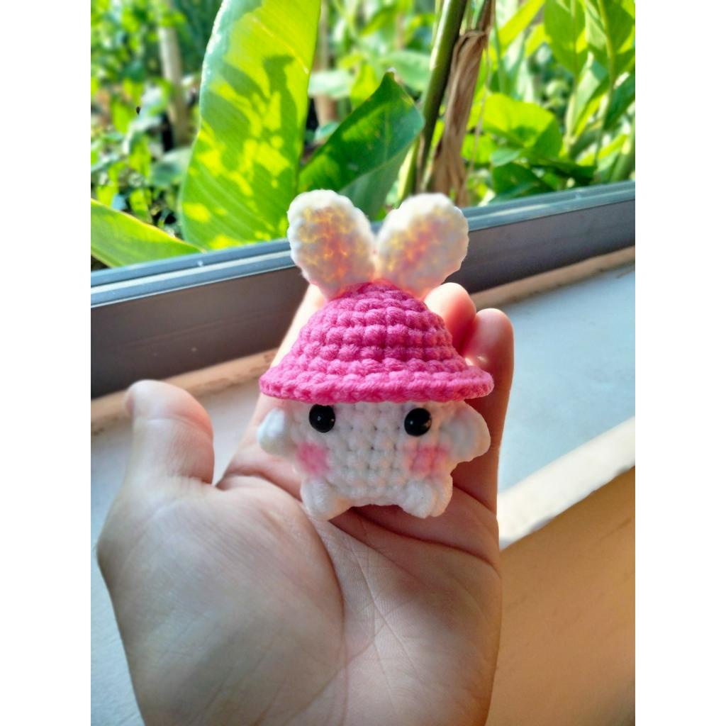 Móc khóa bé Nấm bằng len cute ❤️🍄🐻🍓🥕🍆🐰