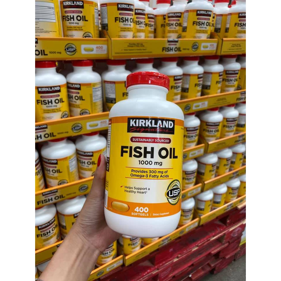 DẦU CÁ FISH OLL KIRKLAND 1000MG – 400 VIÊN CỦA MỸ