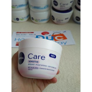 Nivea Pflegecreme Care Sensitive của đức màu hồng 200ml hàng xách tay Đức, nội địa đức