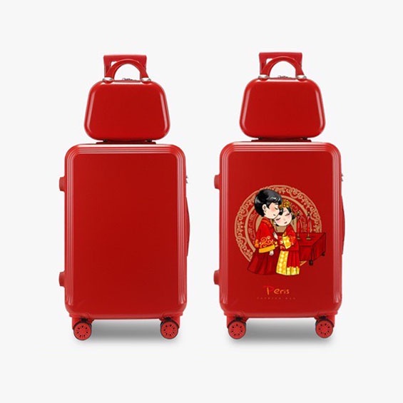Vali đỏ, vali cưới cô dâu 20-28 inch phong cách mẹ bé