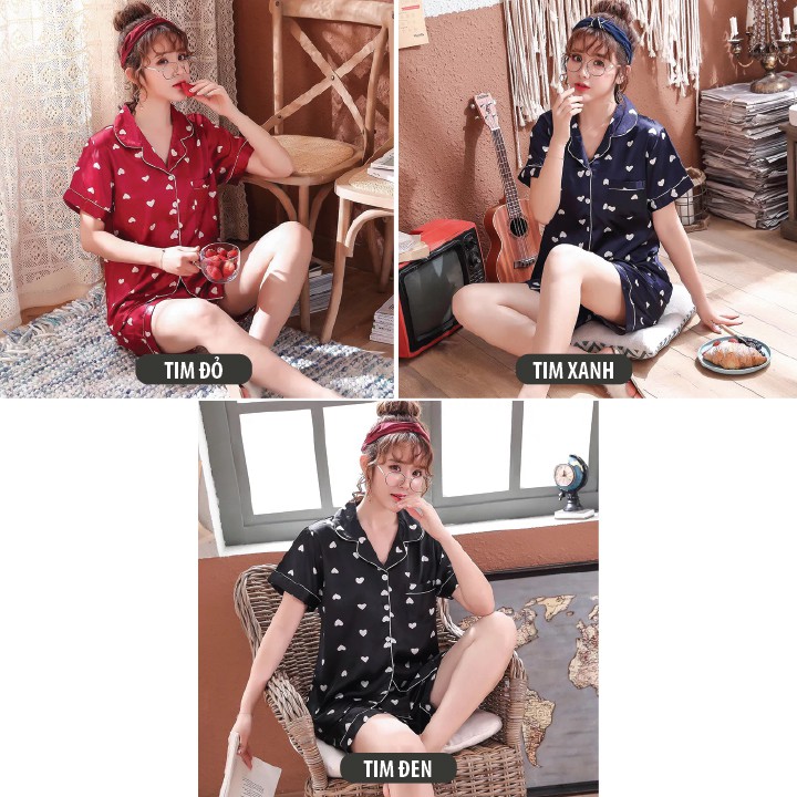 [Mã WAPUSH hoàn 12% xu đơn 99k] Pijama Lụa Satin Cộc Tay Cao Cấp (Ảnh + Video) | BigBuy360 - bigbuy360.vn
