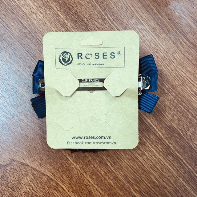 Kẹp lưới búi nơ gân bản nhỏ ROSES