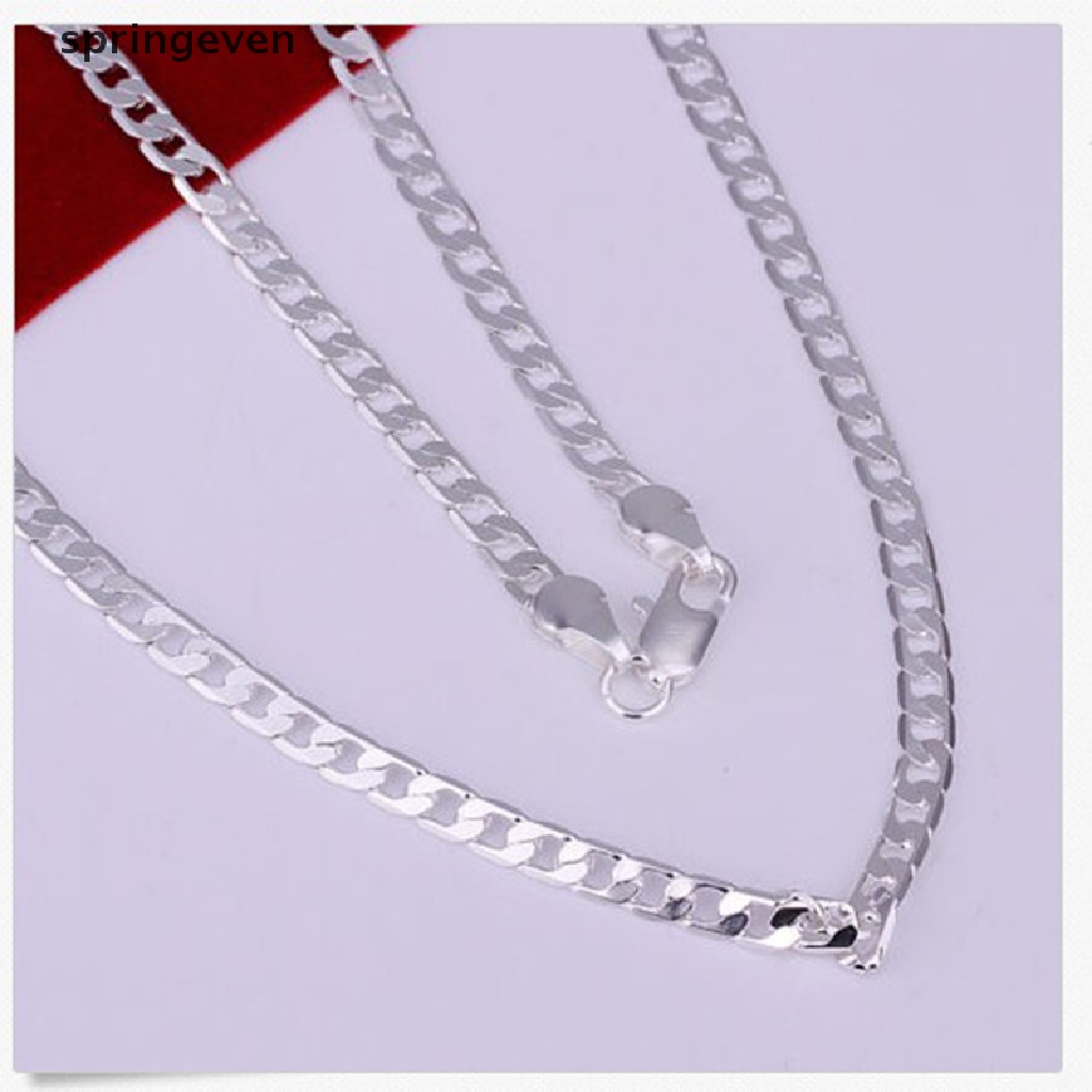 Vòng cổ Dẹt Bằng Bạc Sterling 925 4MM Cho Nam