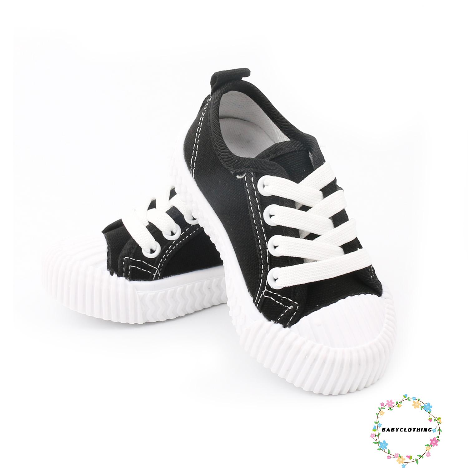 BBCQ-Kids Canvas Shoes Non-slip Sneakers Comfortable Casual Shoes for Toddler School Running