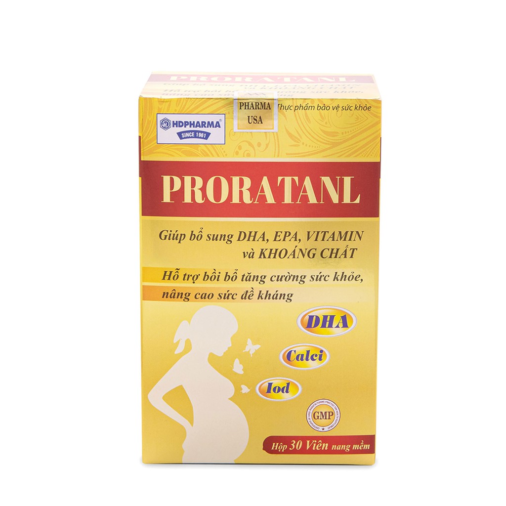 Proratanl DHA bô sung vitamin khoáng chất và acidfolic cho bà bầu mẹ mang thai