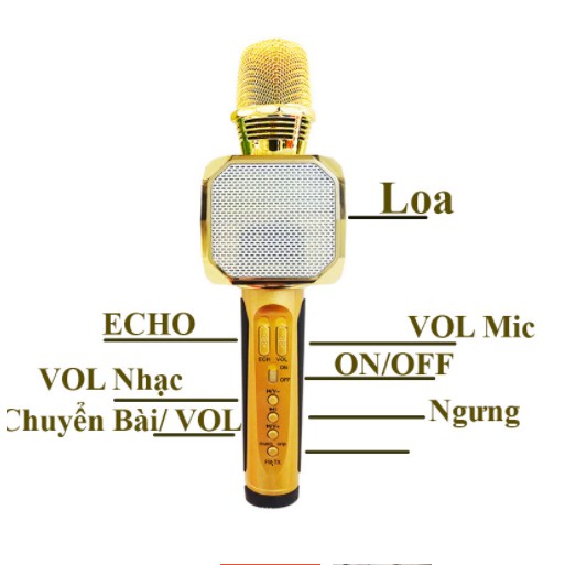 [Mã 155ELSALE giảm 7% đơn 300K] Micro Karaoke Bluetooth SD 08/10- Có Loa, Nhiều Màu - BH 06 Tháng