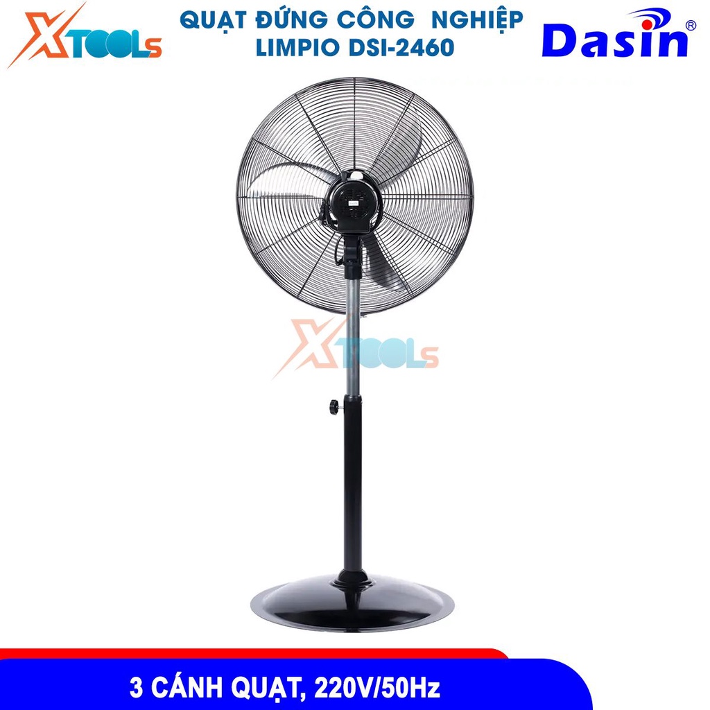 Quạt đứng công nghiệp Dasin DSI-2460 lưu lượng gió 131 m3/phút tốc độ vòng quay 1180 vòng/phút [CHÍNH HÃNG][XTOOLS]