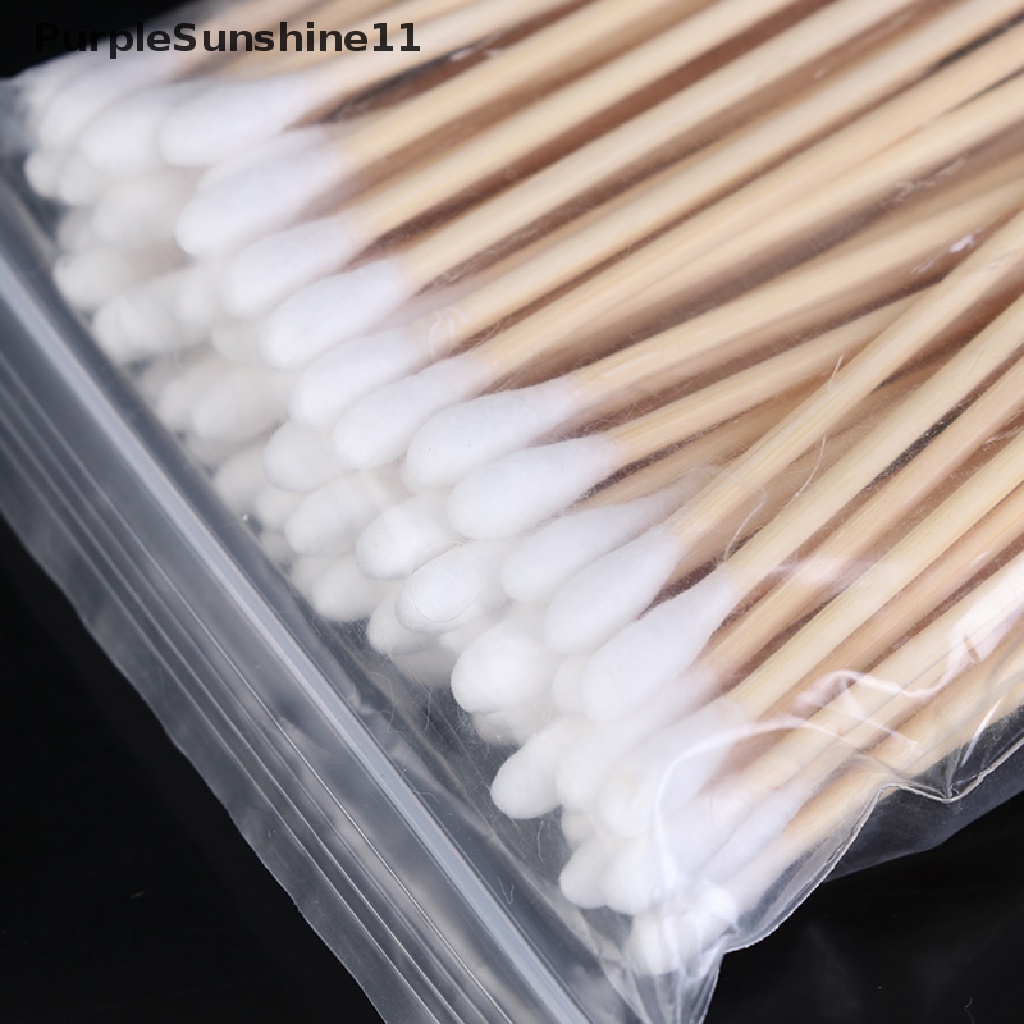Set 100 Tăm Bông Cotton Hai Đầu Dùng Một Lần Trang Điểm Hàng Ngày