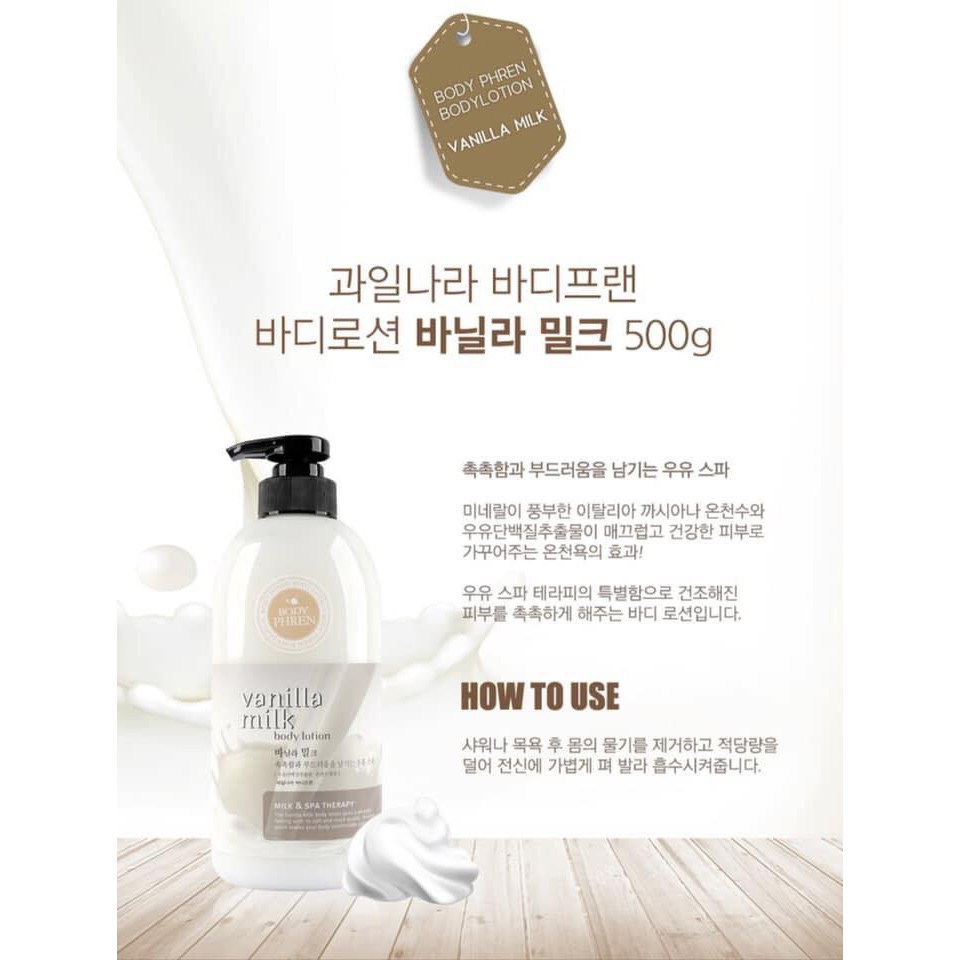 Dưỡng thể sữa hương hoa Vanilla Milk Body Lition - hương nước hoa