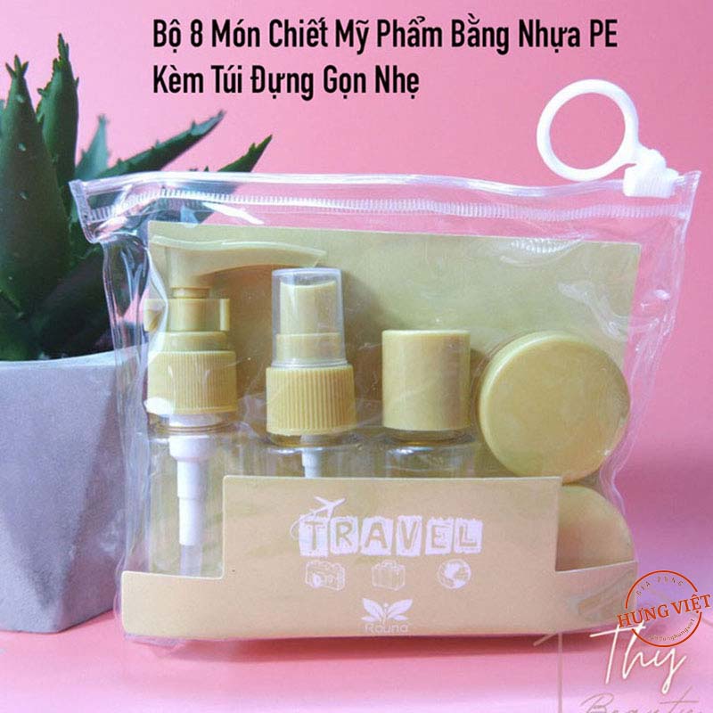 Bộ 7 Món Chiết Mỹ Phẩm Bằng Nhựa PE Kèm Túi Đựng Gọn Nhẹ, Dễ Dàng Mang Theo Khi Đi Du Lịch, Picnic [BO CHIET MY PHAM]