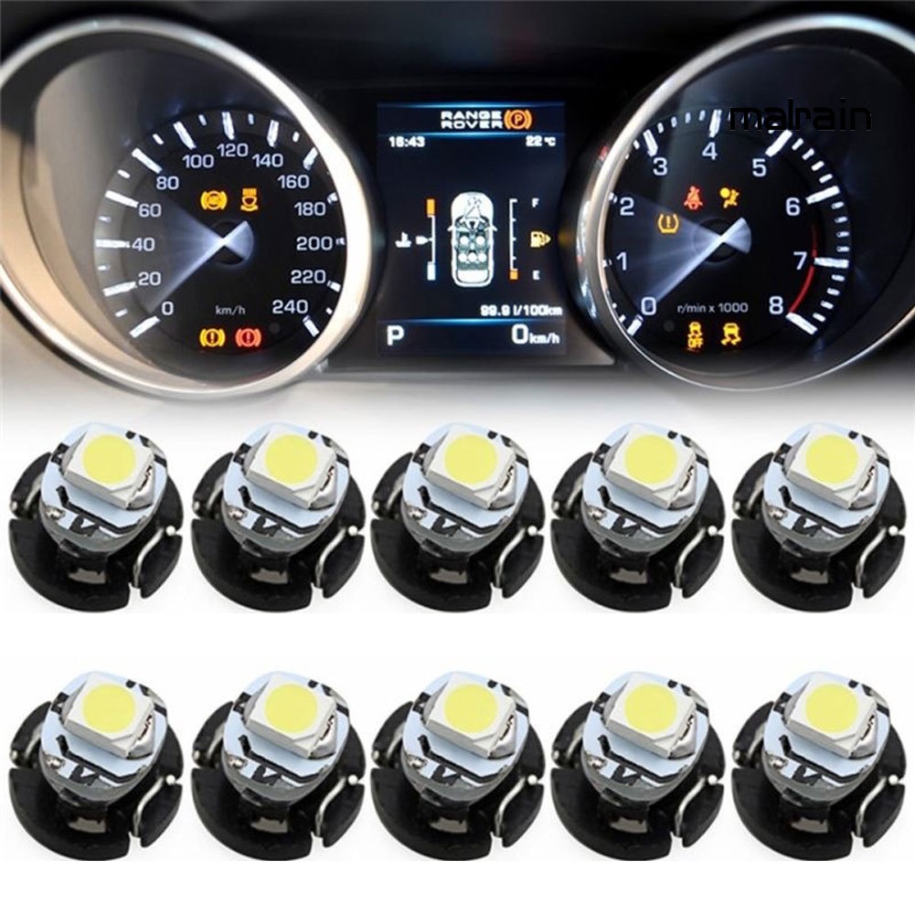 Set 10 Đèn LED 12V T3 3528 SMD Gắn Bảng Đồng Hồ Xe Hơi