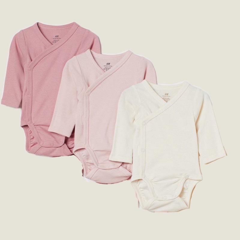 bodysuit Hm xuất dư vạt chéo cho bé