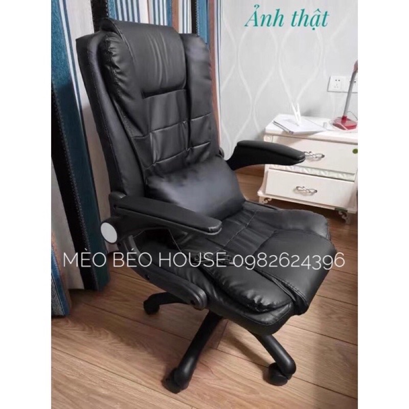 Ghế văn phòng bọc da, tay gấp 90 độ tiện lợi - Ghế gaming giá rẻ