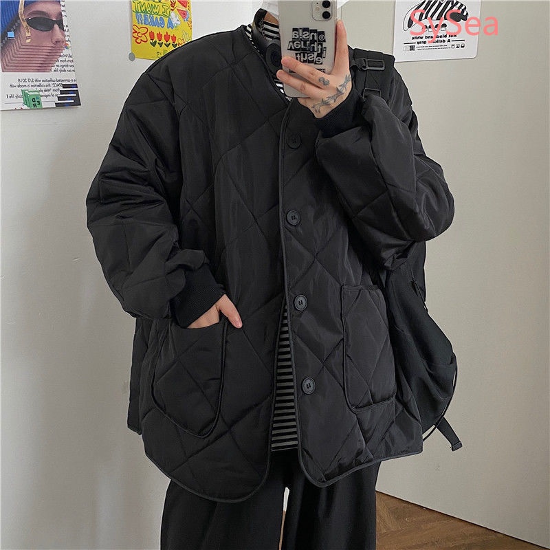 Áo khoác nhồi cotton dáng rộng size lớn phong cách Hàn Quốc thời trang dành cho nữ