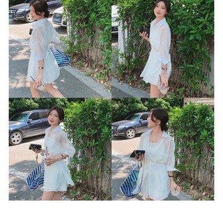 set sơ mi trắng 4 món