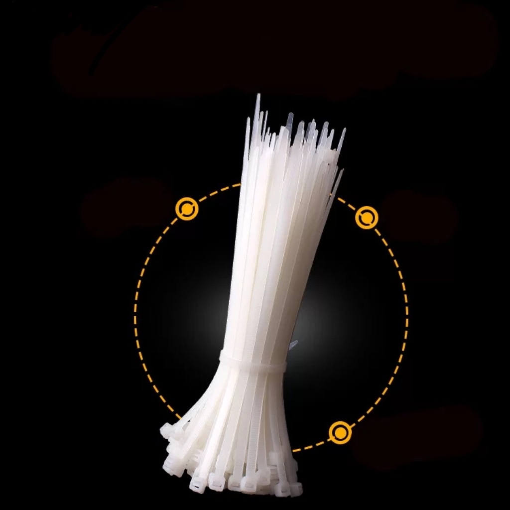 (FREESHIP)-15 Sợi Dây Rút,Dây thít,Lạt Nhựa Màu Trắng Dài 10,15,20,25,30,35m Buộc Cố Định Sản Phẩm Hay Xâu Chuỗi Các Vật