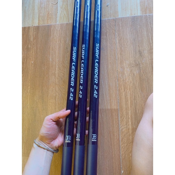 Cán vợt Carbon 2 đốt Surf Leader 2m42 | ỐC 8- Ốc 10 Siêu Khoẻ, Siêu Nhẹ chỉ 295g