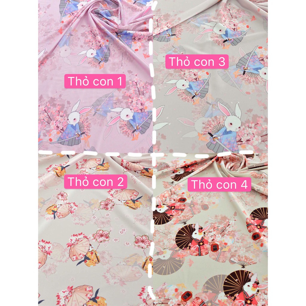 Set áo Happi + váy/quần họa tiết Thỏ con