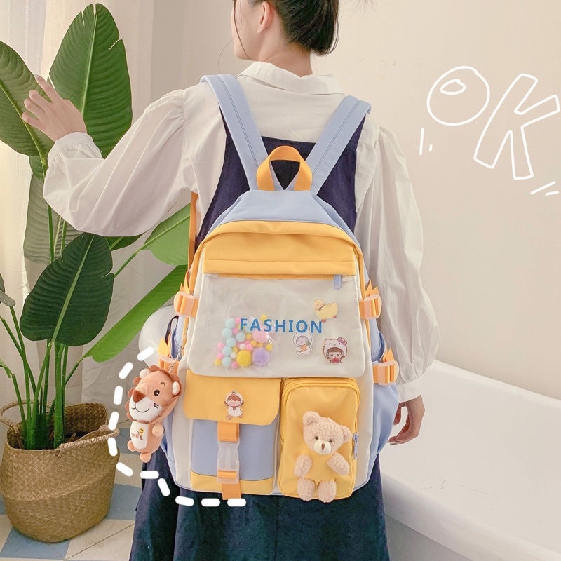 Balo nữ đi học thời trang Ulzzang Hàn Quốc, cặp sách đẹp hàng cao cấp dễ thương