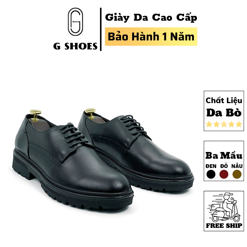 Giày da nam đế cao da bò thật bảo hành 1 năm kiểu dáng sang trọng cá tính - Mã T403
