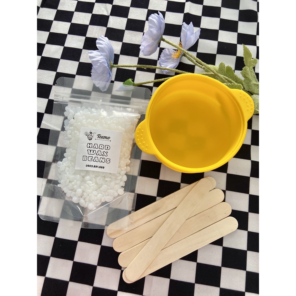Combo triệt lông mini Sáp wax lông + Chén silicon chống dính