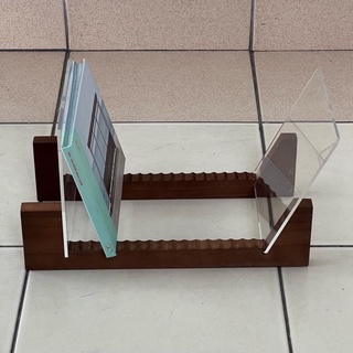 Khay đựng đĩa vinyl gỗ - vinyl records holder