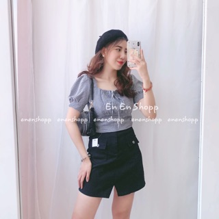 [ẢNH THẬT][KÈM VIDEO]Áo croptop nơ cổ(A308)